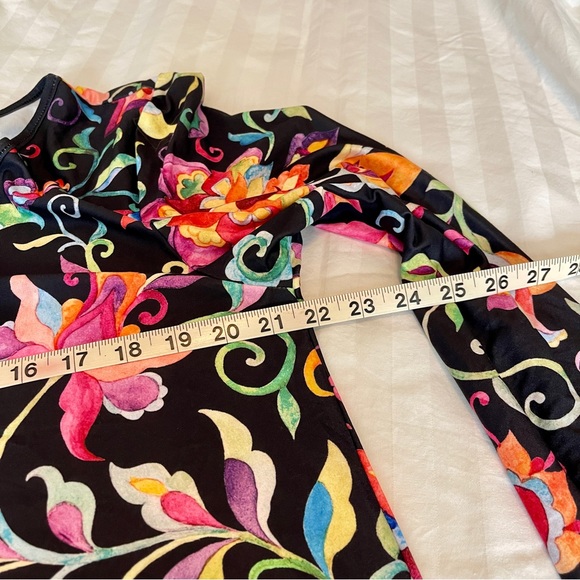 NWT Ladies Spring Print Jersey Long Sleeve Floral Print  Top Size XL - Picture 5 of 9